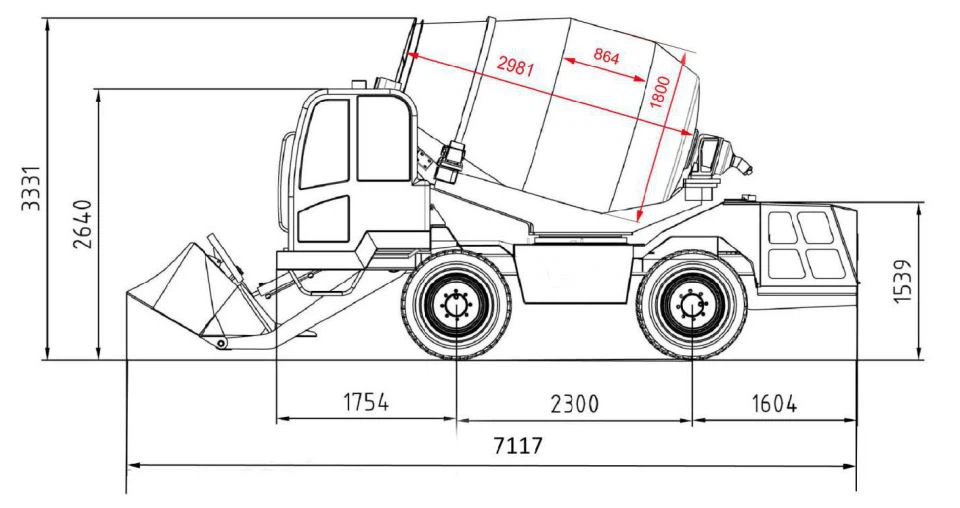 Drawings Of Concrete Mixer Trailer