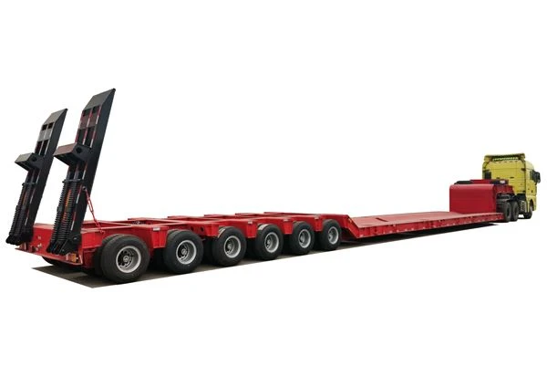3 Axle 70/80 Ton Heavy Duty Gooseneck Low Loader/Lowbed/ Lowboy Low Bed Trailer Truck Semi Trailers for Algeria Market